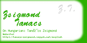 zsigmond tanacs business card